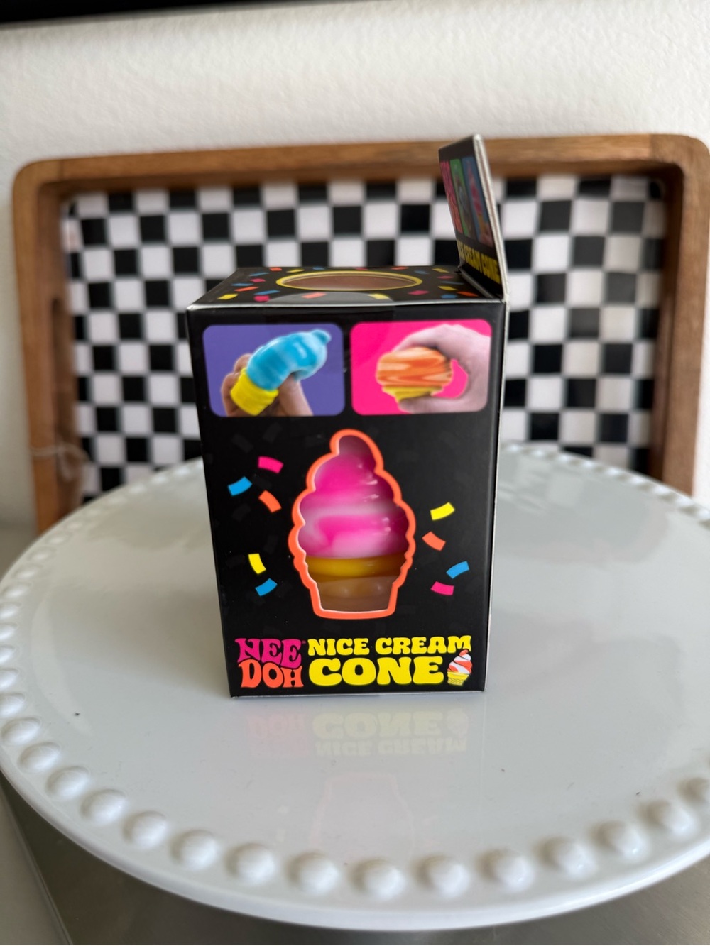 Needoh authentic Pink Ice Cream Cone Squishy Toy - Picture 2 of 5